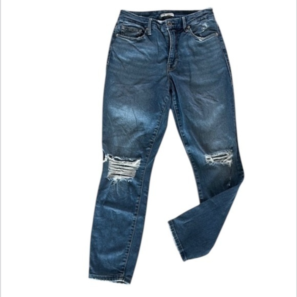 Good American SoftTech straight ankle jeans size 27